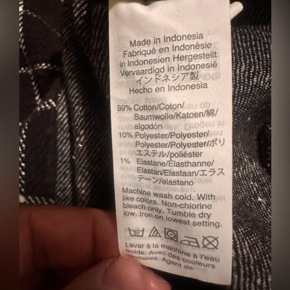 Madewell Textured Turtleneck Top in Windowpane Pattern Size XXS - Picture 8 of 8